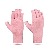 ZLZNX Fahrradhandschuhe Handschuhe Halbfinger für Herren Damen für Laufen Fahren Radfahren Wandern,Rosa,M