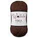 Produktbild Wollidu Rika Garn zum Häkeln und Stricken 300g / 798m Strickgarn 100% Polyacryl Häkelgarn Braun