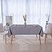 sancua 100% Waterproof Rectangle PVC Tablecloth - 54 x 78 Inch - Oil Proof Spill Proof Vinyl Table Cloth, Wipe Clean Table Cover for Dining Tables, Buffet Parties and Camping, Grey