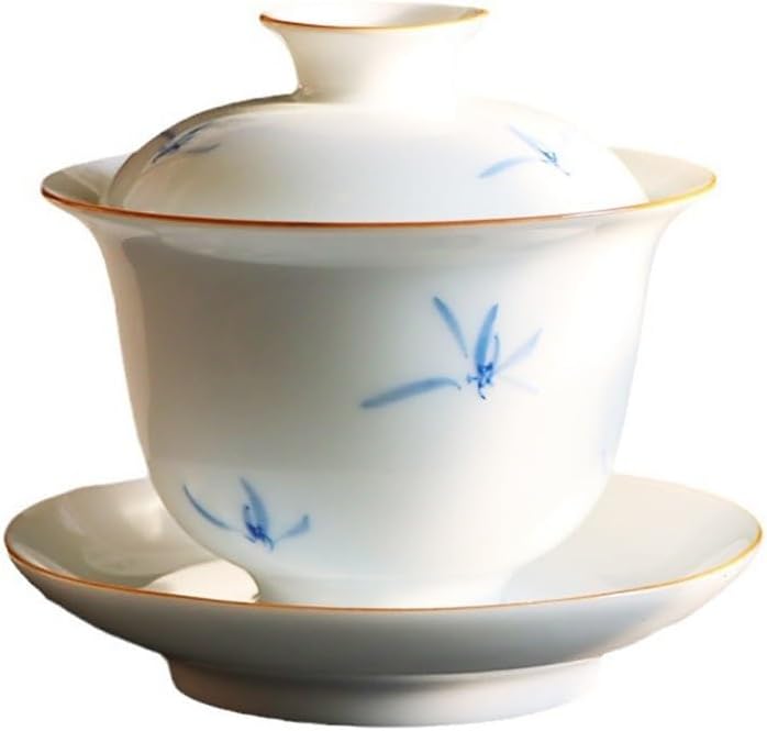 Guan Kiln Tea Set Gaiwan porcelain Bowl Covered with Lid Cup Saucer China Bowls