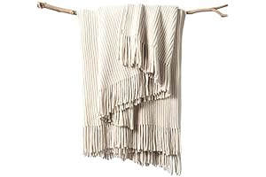 Furnina White Boho Knitted Throw Blanket: Comfort and Style