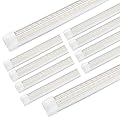 XLNYUUI Led Shop Lights,4FT LED Light 50W 6500K 7000LM Led Daylight,Garage Light Linkable Clear Cover Integrated V-Shape for Garage Warehouse Workbench Workshop(10-Pack)