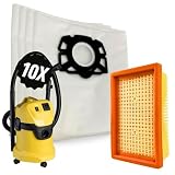 Maxorado 10 sacchetti per aspirapolvere + 1 filtro per Kärcher KFI 487 sacchetti di ricambio MV4 MV5 MV6 WD4 WD5 WD6 KWD6 KWD5 KNT4 2.863-006.0 sacchetti per aspirapolvere a umido e a secco