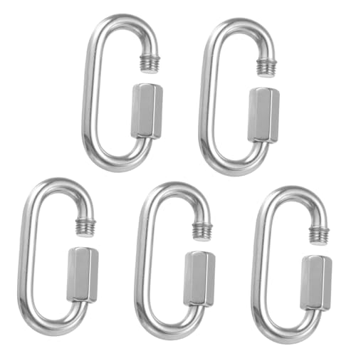 OKUMEYR 5 Pezzi Di Maglie Rapide in Acciaio Inossidabile A Forma Bloccaggio Rapido Per Maglie Di Riparazione Della Catena