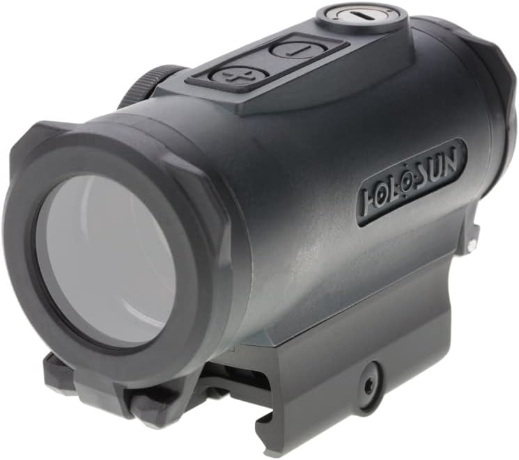 HOLOSUN HE530G 2 MOA Dot & 65 MOA Circle Micro Sight for Rifle - Durable Shake-Awake Parallax Free Sight with Titanium Housing, Multiple Reticle System & 12 Brightness Settings - Red/Green Dot Options