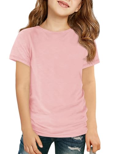 Image of Haloumoning Girls Short Sleeve T Shirts Kids Summer Crewneck Tops