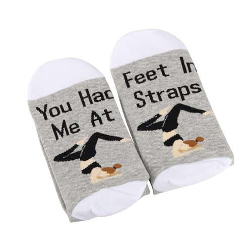 Image of JNIAP Pilates Socks Pilates Lover Gifts You Had Me At Feet In Straps Pilates Instructor Socks Pilates Mom Sock