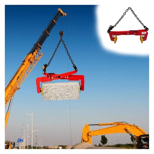 Heavy Duty Lifting Clamps Adjustable Opening Width, Marble/Granite/Stone Lifting Clamps Safe Stable, Plate Vertical Clamp for Factories/Dock/Mines(13-27.6 inch)
