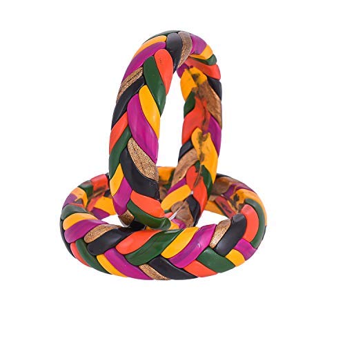 Aleafa Armlet Presents Multicolor Handmade Lac Kada Bangles Set of 2 for Women and Girls #Aport-25682