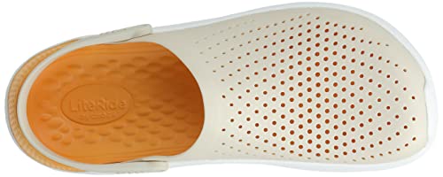 Crocs Literide Tamanco, Masculino, Bege (Stucco/Orange Sorbet), 40