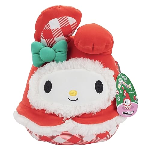 Squishmallows Original 8-Inch Hello Kitty: My Melody Christmas Plush - Official Jazwares Sanrio - Collectible Soft & Squishy Stuffed Animal Toy- 2025 Limited Edition Gift for Kids, Girls & Boys