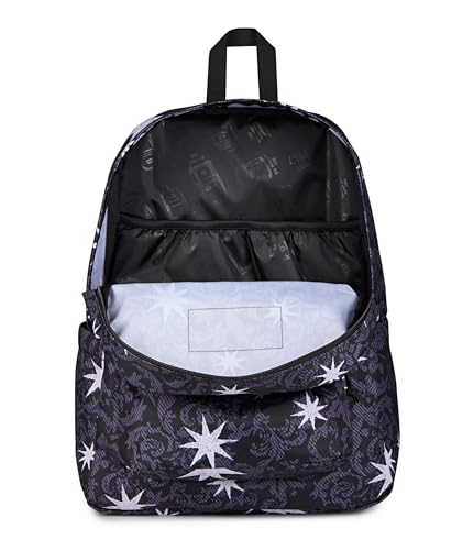 Image of JanSport SuperBreak Plus Backpack with Padded 15-inch Laptop Sleeve and Integrated Bottle Pocket - Spacious and Durable Daypack for Work and Travel, Castle Tapesty Black /Charcoal /Silver