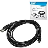 HQRP 10ft USB to Mini USB Cable for nVIDIA Gefor e 3D Vision Glasses, 3D Vision Wireless Glasses Kit, 3D Vision 2, Garmin StreetPilot c310, 320, 510, 530, 550, 2610, 2620, 2650, 2660, 2730, 7200
