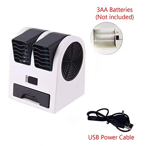 Image of AUTOADDICT Auto Addict Car FAN Mini AC USB /Battery Operated Mini Water Car Fan Air Cooler Dual with Ice Chamber For Nissan Kicks