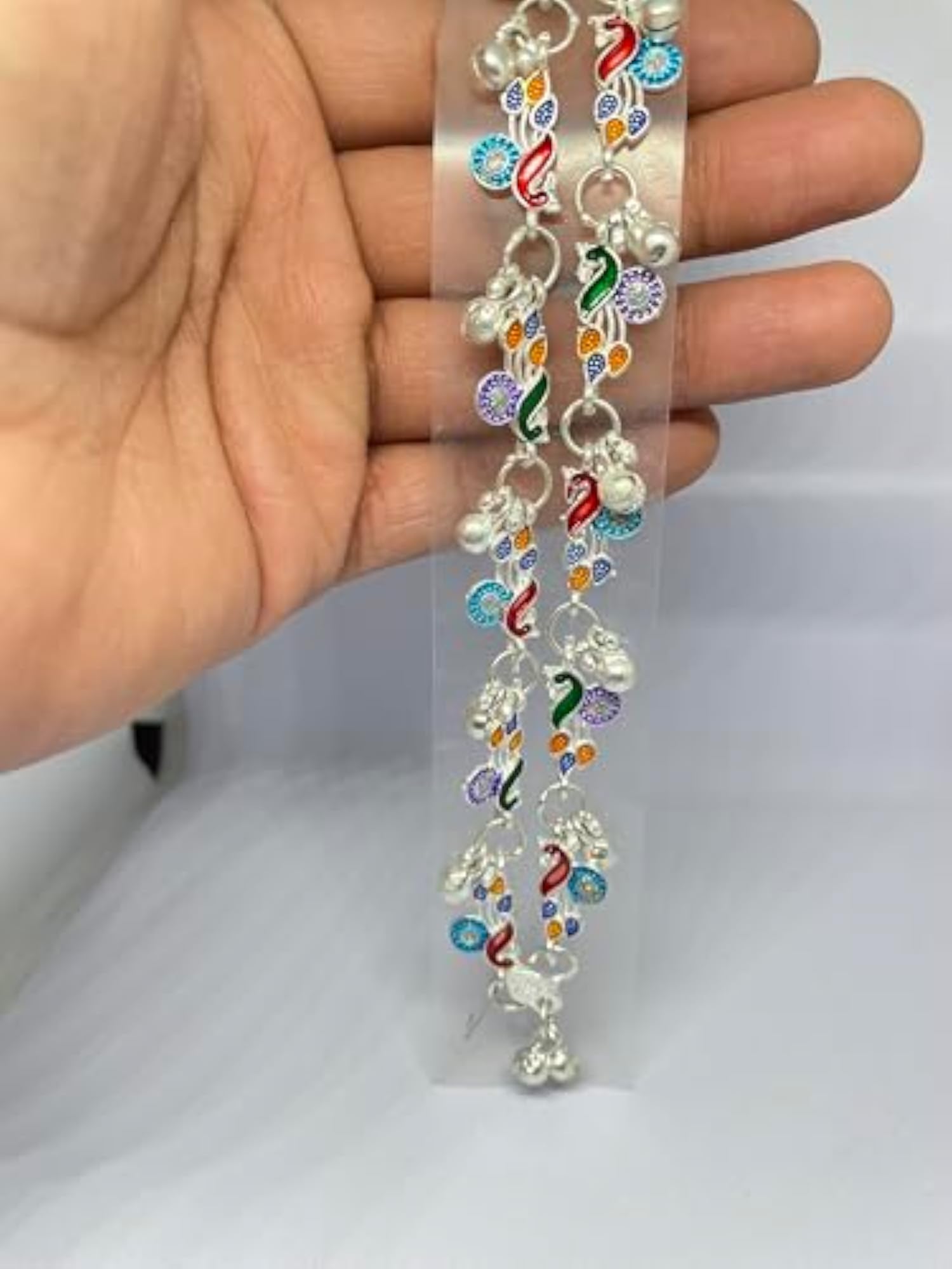 Women's Designer Silver Plated Payal Anklet, Traditional Ethnic Style