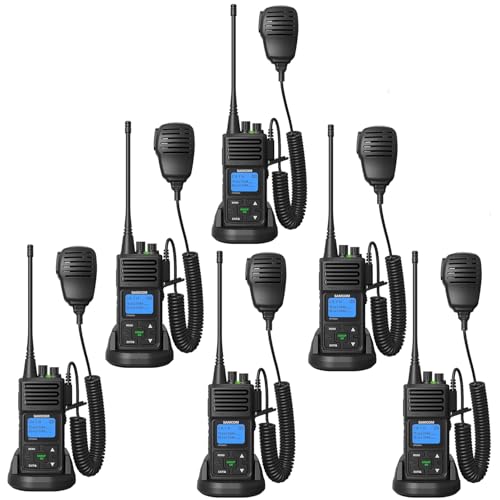 Image of SAMCOM Two Way Radios 6 Packs with 6 Shoulder Mics
