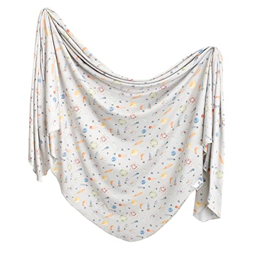 Image of Copper Pearl Swaddle Blankets for Newborns | Soft Stretchy Receiving Blankets for Boys and Girls | Large 46 x 46 Inch Baby Blankets | Lightweight and Breathable Swaddles | Cosmos