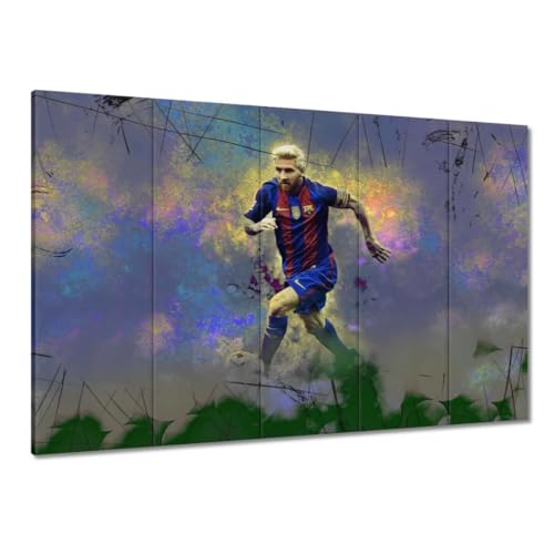 Tableau Messi pour déco chambre ado | Toile imprimée 100x70 cm