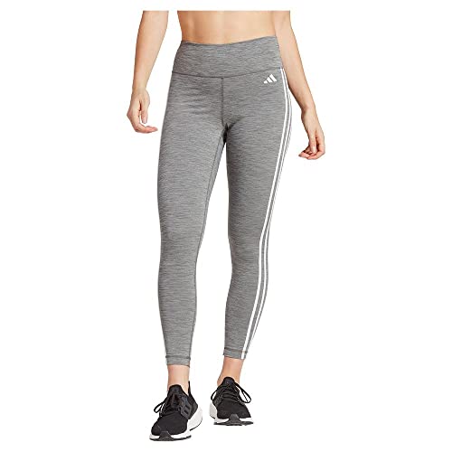Adidas Damen Train Essentials 3-Stripes High-Waisted 7/8 Leggings, Dark Grey Heather, XS