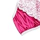 Satini Sissy Rüschen Spitze Tailliert Seidig Satin Dessous Bralette (Leuchtendes Pink, XL)