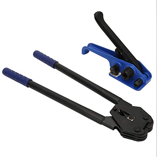 FTVOGUE Máquina Empacadora Flejadora, Herramienta Manual de Acero, Mandíbulas Engrosadas para Mejorar la Tensión, Portátil para Artículos Pequeños en Condiciones Difíciles