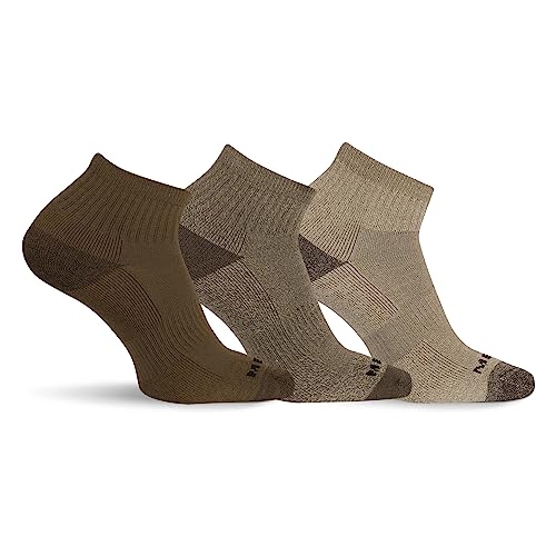 Merrell Men's and Women's Wool Everyday Hiking Socks - 3 Pair Pack - Cushioned3