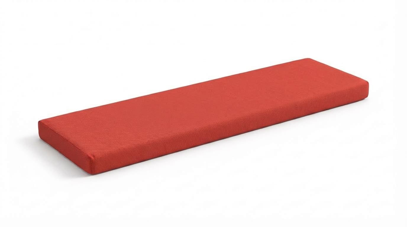 DREAMLAYER Waterproof Bench Cushion Seat Pad for Dining, Window & Garden Benches – Comfortable, Durable Seat Cushion for Indoor & Outdoor Use | UK-Made (Red, Single-Seater 91 x 35 x 5cm) — image 1