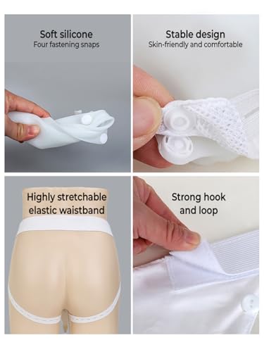 Image of Urine Bag Collector: Women's Urinal - Breathable Adjustable Reusable Silicone Collector with Portable Wearable Odour - Free Urinary Drainage Bag with 2000 ml and 1000ml bags | White /Grey /Blue | for Women