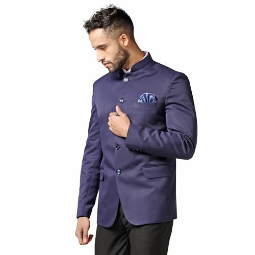 Image of TAHVO Men Blazer Lycra Fabric Slim Fit Single Breasted Blazer