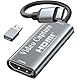 4K HDMI-auf-USB-C Video Capture Card mit Audio-Unterstützung, 1080P Aufnahme, inklusive Typ-C-Adapter, ideal für Gaming, Live-Streaming und Videoaufnahmen, kompatibel mit Windows und macOS