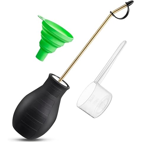 Qualirey Diatomaceous Earth Powder Duster, Garden Powder Applicator Dispenser with Long Metal Tube, Bulb Duster Sprayer Insect Duster for Home Powder for Organic Gardening Agricultural Supply (1 Pack) Cover
