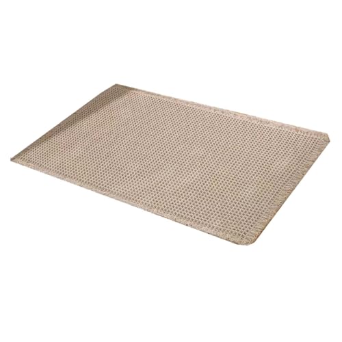 Tapis de bain absorbant antidérapant marron clair en coton lavable machine