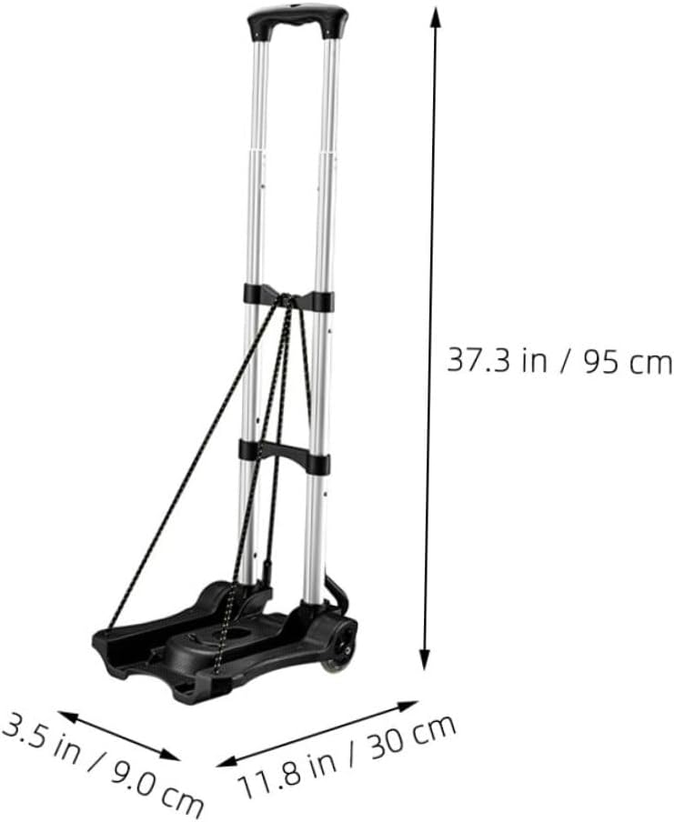 Folding Luggage Cart with Wheels Portable Collapsible Hand Truck for Travel and Moving Lightweight Dolly for Shopping and Office Use Heavy Duty Design