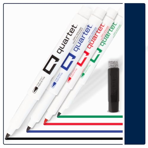 Quartet Dry Erase Markers, Fine Tip White Board Dry Erase Markers with DryGuard Ink Protection, Office Essentials, Black, Red, Blue, Green, 36 Pack (Q120Z03-R) image 3