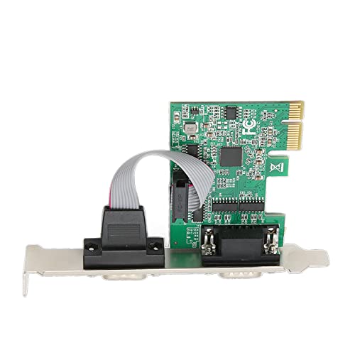 2-portowa Karta Adaptera Szeregowego PCI Express RS232, Karta Konwertera PCI Express X1 na DB9 COM, Obsługa Win7/8/10, Kanał Duplex, Minus 40 do 85 ℃