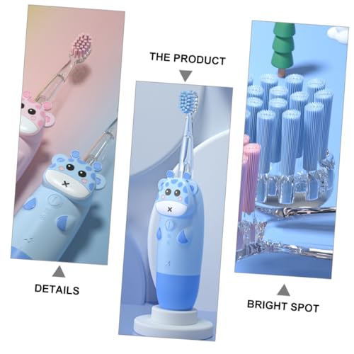 1 Satz Elektrische Zahnbürste für Teilig Intelligente Schallzahnbürste im Cartoon Design USB Betrieb Ergonomisch für Zahnpflege und Tägliche Anwendung – Bild 8