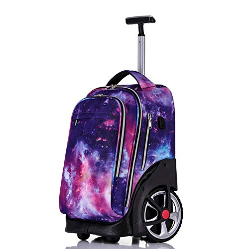 EAHKGmh Mochila for computadora portátil con Ruedas rodantes  Estudiantes de 18 Pulgadas