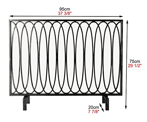 Protector de pantalla para chimenea anticaídas de chispas en metal resistente de un panel 5