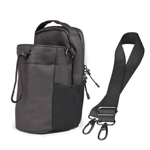 Koverflame Versátil bolsa de deporte magnética para fitness – Bolsa impermeable para botella con correa de hombro ajustable – ligera y resistente para exteriores y uso diario, Negro , deportistas