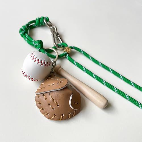 Image of Baseball & Rope Bag Charms - Adjustable Handbag & Backpack Charms, Cute Purse Accessories for Tote Bags & Gifts