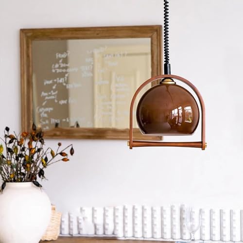 Lampe suspendue en verre anti-éblouissement lustre chambre à coucher