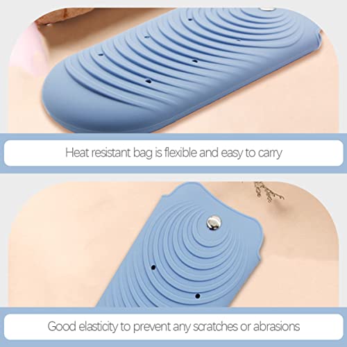 Funda aislante para plancha de pelo WOONEKY, funda resistente al calor de silicona para rizadores y planchas, ideal para viaje y almacenamiento miniatura 6