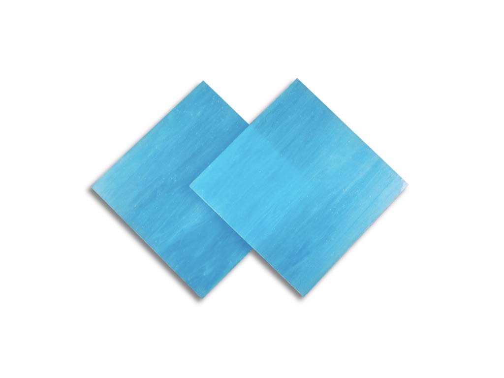 Stained Glass from Sai Mosaic Art, 2 Pc of 4"x4" for Mosaic Work Aqua