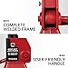 Maxority Heavy-Duty Adjustable Jack Stands for Cars, SUVs, and Light Duty Trucks, Tire Changes, Repairs, Automotive Lifting with Handle Lock, 6 Ton Capacity, Set of 2, Red