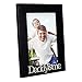 Malden International Designs 4x6 Daddy & Me Expressions Picture Frame Silver Finish Daddy & Me Word Attachment Black MDF Wood Frame