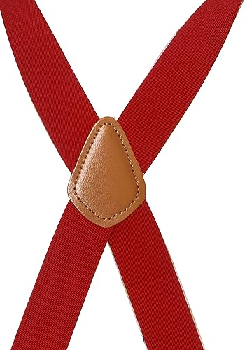 Image of Adjustable Elastic Suspenders for Men's and Women's with X Back Suspenders for Casual & Formal