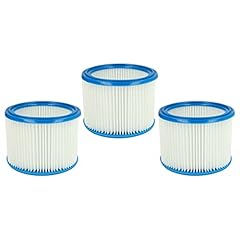 vhbw set da 3x filtro a pieghe piatte compatibile con Makita VC2012L, VC2511, VC2512L, VC3011L, VC3012L aspiratore umido/secco - cartuccia filtrante