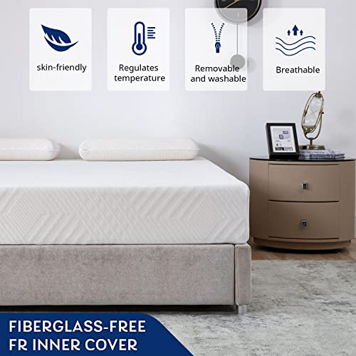 Image of Queen Size Mattress in a Box, 8 inch Bed Mattresses, Cooling Gel Green Tea Memory Foam, Medium Firm