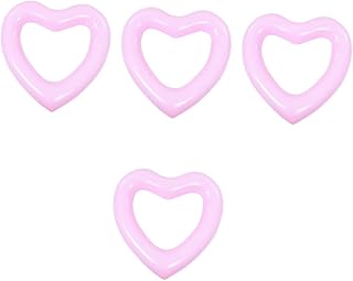 BESPORTBLE 4 Peças Anel De Natação Inflável De Praia Para Crianças Tubo Interno Flutua Tubos Internos Para Piscina Anel De Natação Inflável Piscina Flutuante Festa Praia Rosa