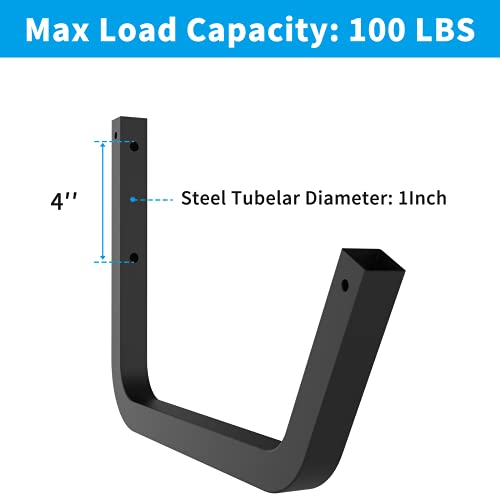 Qualward Heavy Duty Garage Indoor Kayak Storage Hooks Hanger, Wall Mounted Utility Hanging Cradle Rack For Canoe Paddle Board, Ladder, Folding Chairs, Hose, Bicycle And Tools(6 Pack) #TOP2